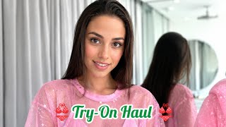 4K👙Micro MiniString Bikini Tiny Bikini Try-on Haul See-everything Sheer Transparent on#microbikini