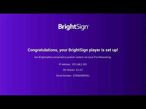 BrightSign Local Network Setup via Control Cloud