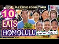 MASSIVE FOOD TOUR In Honolulu Hawaii 10 MUST TRY Foods Feat Special Guests Hawaii YouTubers