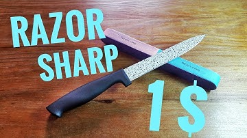 HOW TO SHARP ANY KNIFE WITH 1$ AND NO POWER TOOLS!