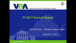 FY17 Annual Report Webinar