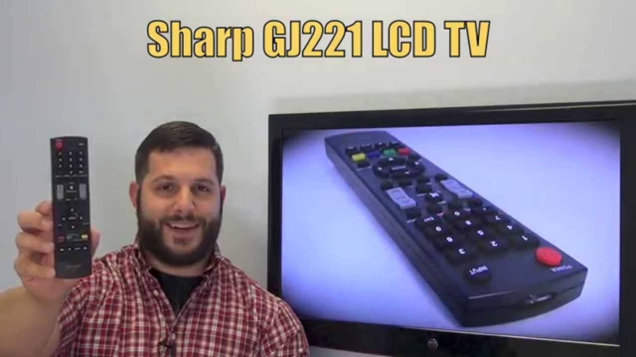SHARP GJ221-R Remote Control OEM Missing Battery Cover 