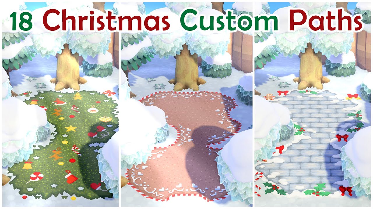 18 Christmas Custom Paths Animal Crossing New Horizons Acnh YouTube