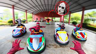 Team Spider-Man and Serbian Dancing Lady at the Abandoned Race Track | Who Will Win? (Action POV)
