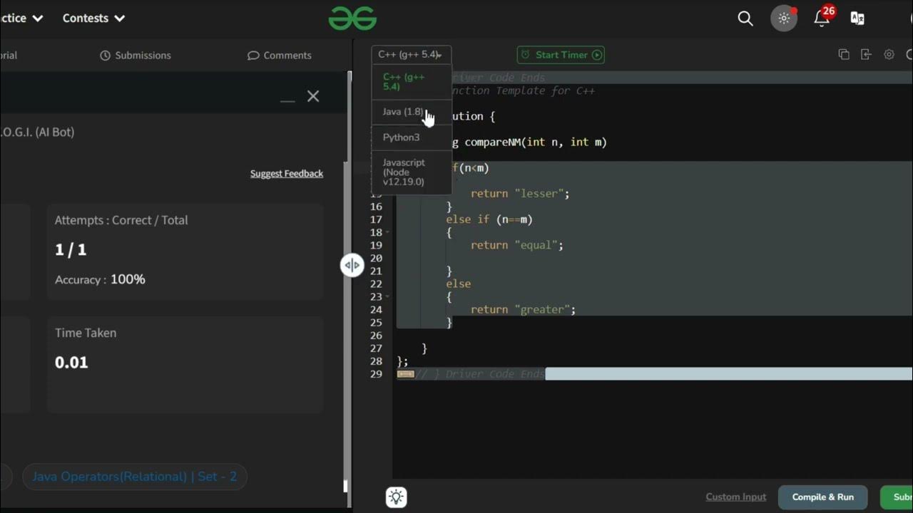 IF ELSE | Geeks For Geeks | C++, Java, and Python | Problem Solving ...