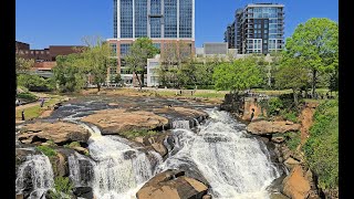 Walking Tour of Falls Park on the Reedy Greenville,  South Carolina.  Beautiful Waterfall!