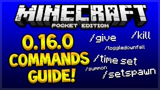 MCPE 0.16.0 COMMANDS TUTORIAL!! Minecraft Pocket Edition FULL Commands Guide (Pocket Edition)