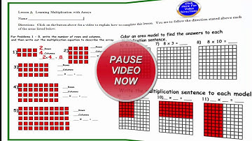 LESSON 1 Learning Multiplication with Arrays