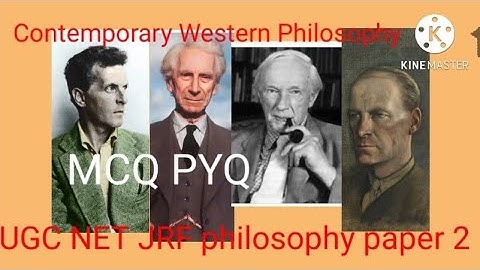 Recent Western Philosophy for UGC NET JRF
