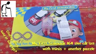 My First Scalextric 1/64 slot car set with minis + another puzzle