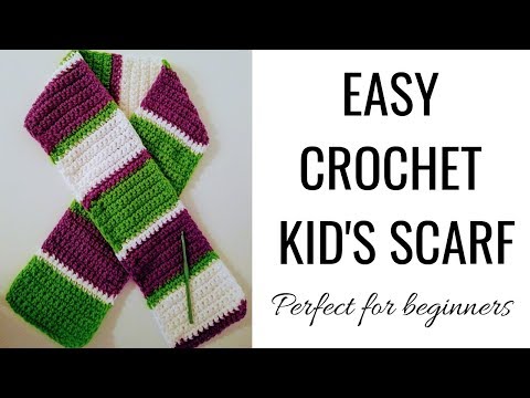 Easy Crochet Kid&rsquo;s Scarf