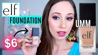 Elf Flawless Finish Foundation Review \& Full Day Wear Test (on dry skin!) | Vasilikis Beauty Tips