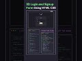 💥 3D Animated Login &amp; Signup Form Using HTML &amp; CSS | Next Level UI Design Tutorial 😎 #Fliq