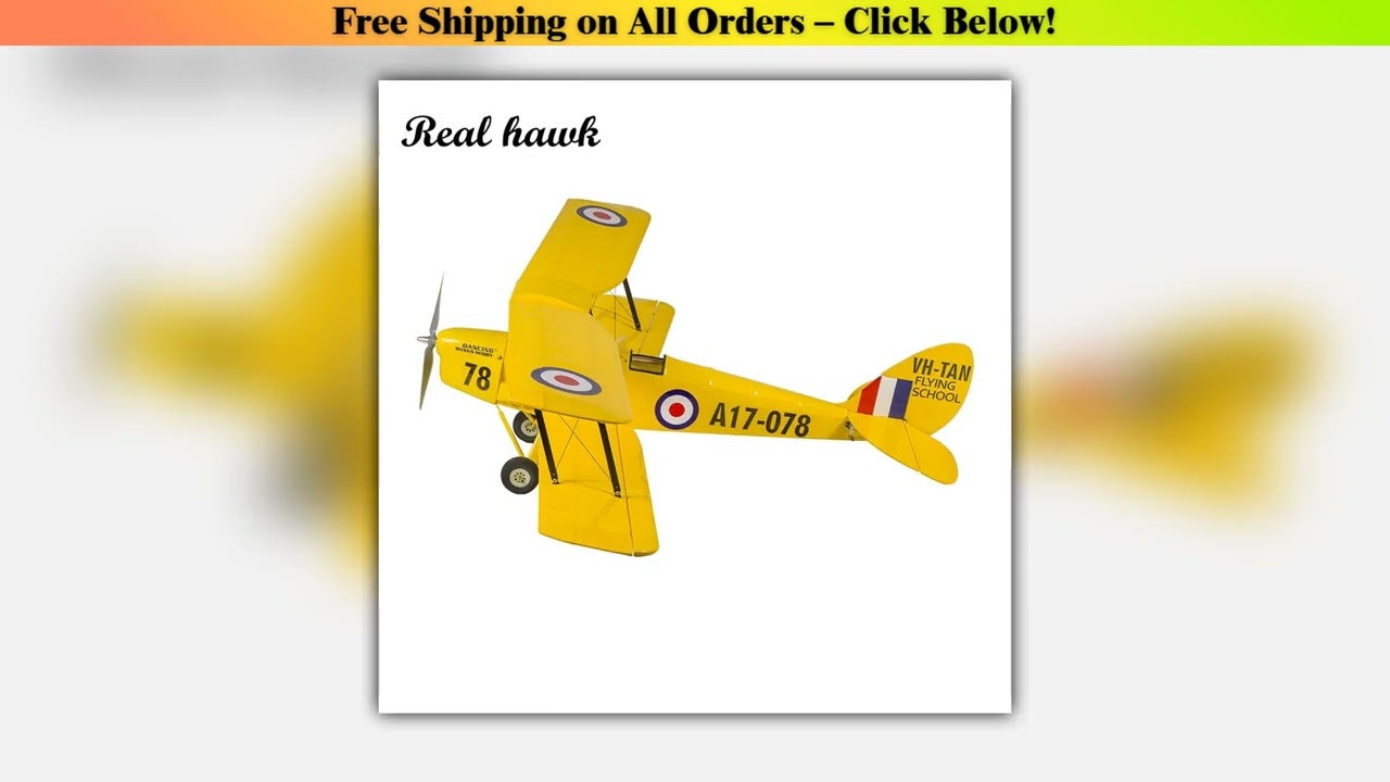 ARF Kit RC Plane Laser Cut Balsa Wood Airplanes de Havilland DH.82 RC Model 800mm (32in) Savage