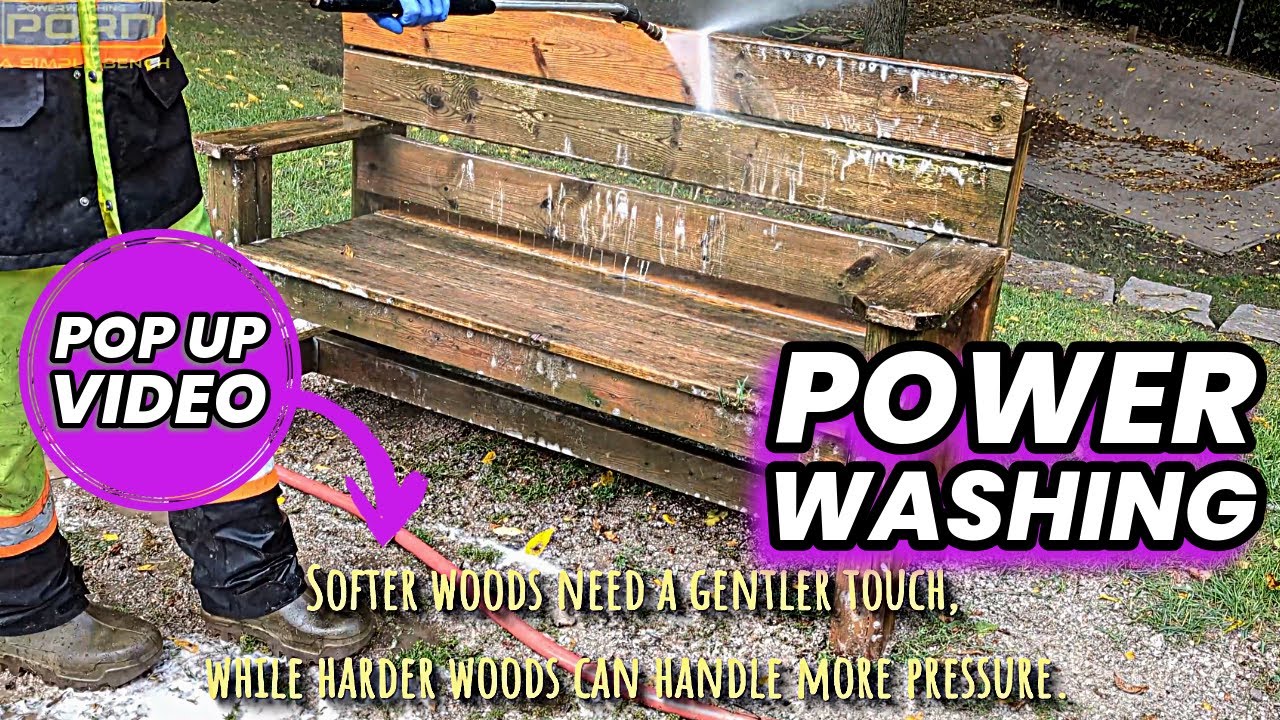 How to Restore Wooden Benches: A Quick Pressure Washing Tutorial - YouTube