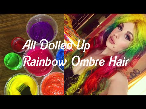 Rainbow Ombre Hair! With Irresistible Me Human Hair Wig | All Dolled Up