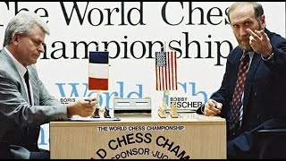 Boris Spassky, left and Bobby Fischer analyze their match in Sveti Svefan  on Sunday, Sept. 20, 1992. Fischer, attacking aggressively with the white  pieces, defeated Spassky on Sunday to take a 5-2