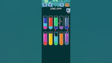 Water Color Sort Level 5274 Gameplay Solution WalkThrough