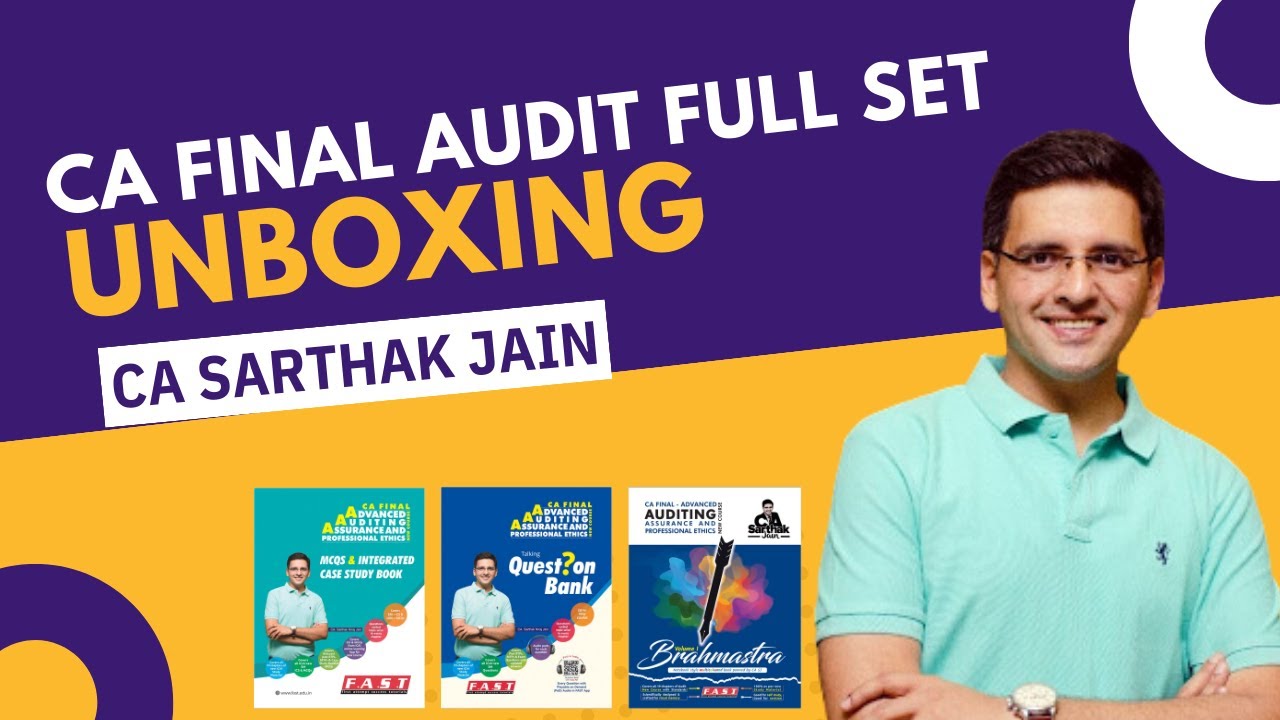 Unboxing Video...!! CA Final Audit Full Set by CA Sarthak Jain | CA ...