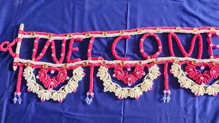 Macrame Toran, New Design Of Macrame Toran, Welcome Name Macrame Toran, Macrame Door Hanging
