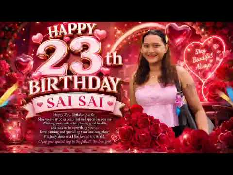 HAPPY 23RD BIRTHDAY SAI SAI ❤️🌹 | A Special Birthday Surprise! 🎂✨