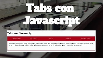PESTAÑAS (TABS) CON JAVASCRIPT | NO PLUGINS