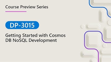 DP-3015 Getting Started with Cosmos DB NoSQL Development