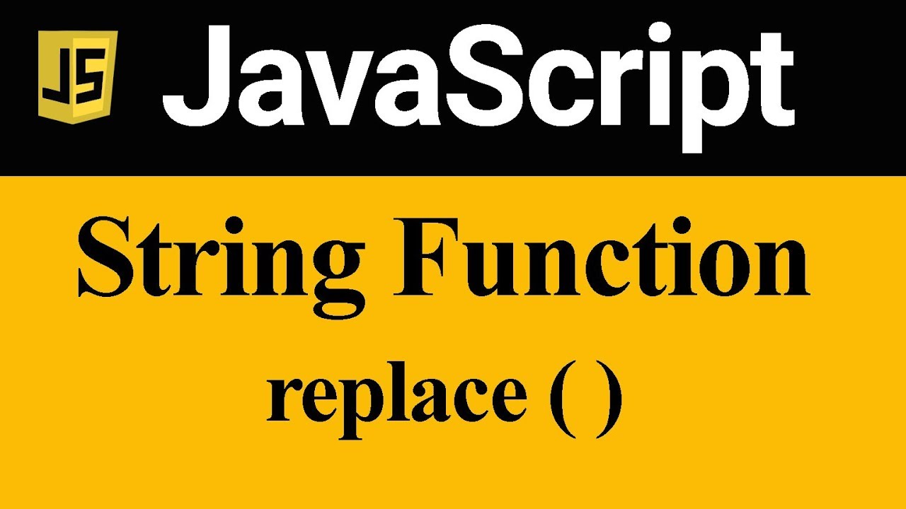 replace Method in JavaScript (Hindi) - YouTube