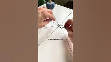 DIY Spiderweb with floss 🕸️ #sustainableliving #halloweendecor #ecohalloween