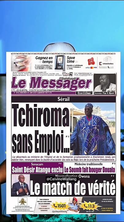 Cameroon Minister of employement is unemployed