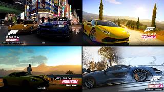 Evolution of Forza Horizon start-screen 2012-2026