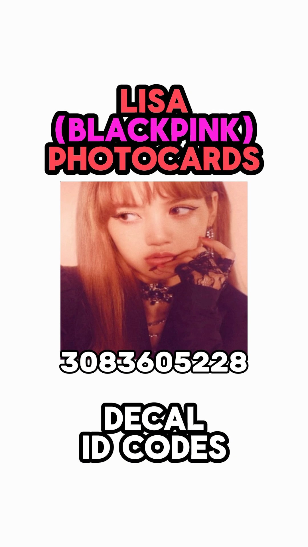 ROBLOX Lalisa Lisa Blackpink Id Codes Kpop Roblox Royalehigh Oardefault 