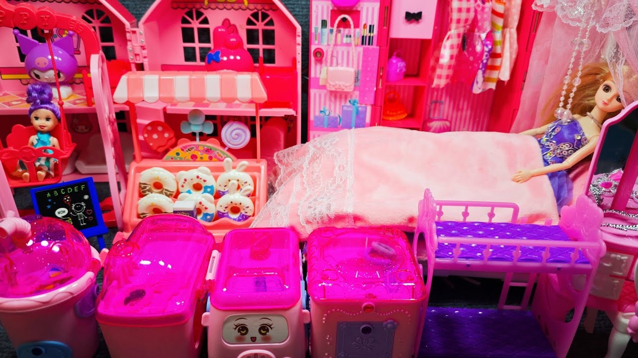 10 Minutes Satisfying with Unboxing Barbie Princess Wardrobe Dress Up Collection Toys Review | ASMR