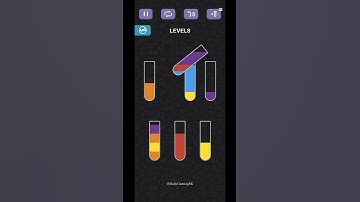 Water Sort Puzzle Level #8 Gameplay #Shorts #Shortvideo #Trendingshorts #WaterSortPuzzle