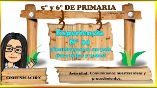 Comunicamos nuestras ideas y procedimientos. COMUNICACIÓN /5° y 6° PRIMARIA