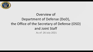 Organizational structure of the Department of Defense