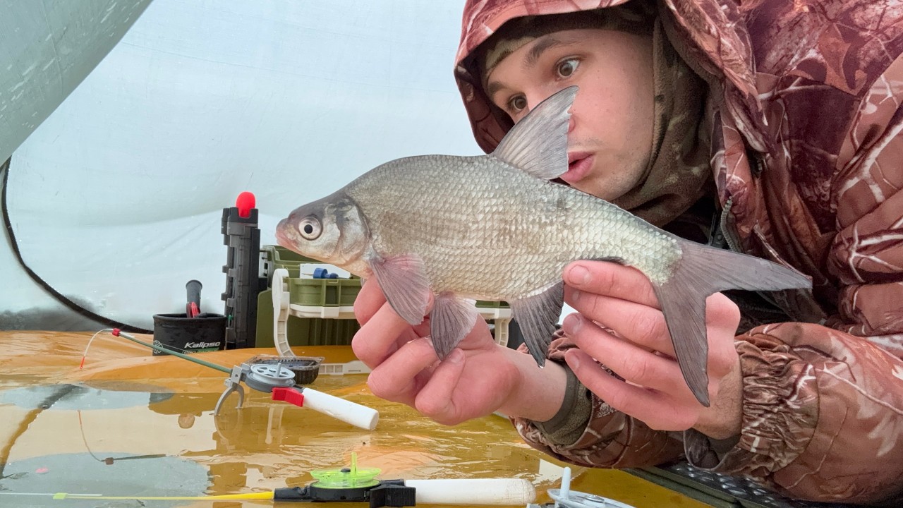 Ловля ЛЯЩА в наметі з криги. Рибалка на водосховищі. Риболовля 2026