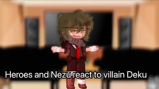 Heroes and Nezu react to villain Deku!