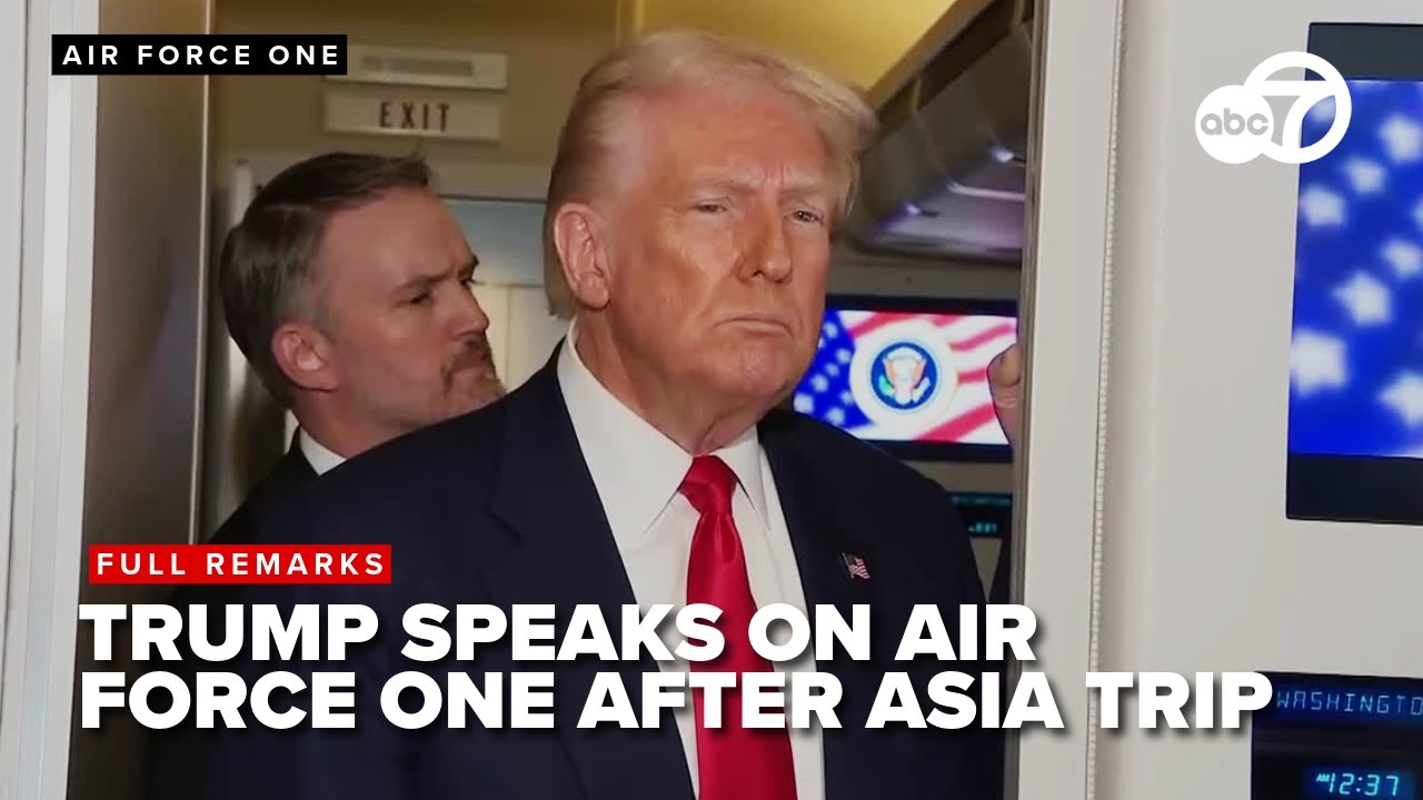 FULL: President Trump speaks on Air Force One during return to US - YouTube