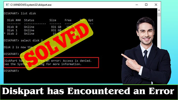 [SOLVED] Diskpart has Encountered an Error Problem Issue