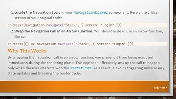 Resolving Maximum update depth exceeded in Custom Drawer with React Navigation
