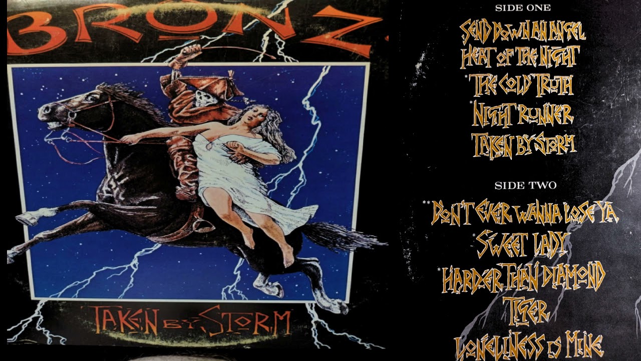 BRONZ: Taken by storm LP different US version, different artwork 