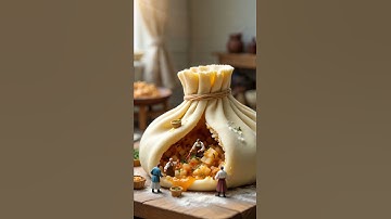 Tiny Workers Make Giant Khinkali Dumplings! 🥟👷‍♂️