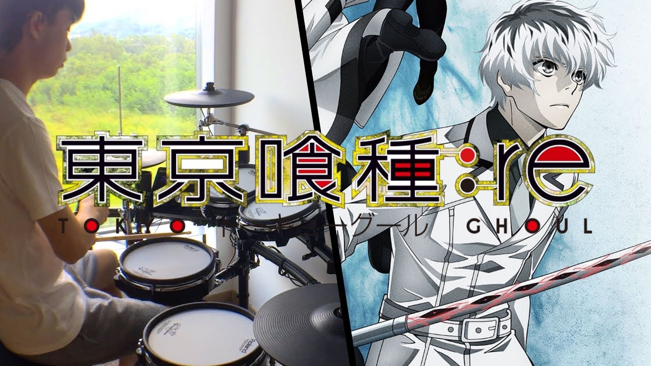 東京喰種トーキョーグール Re Ed Tokyo Ghoul Re Ed Half 女王蜂 Drum Cover を叩いてみた Youtube
