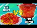 EXPERIMENT HAIR RUBBER BANDS VS FOOD CHOPPER