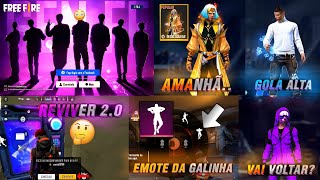 EMOTE DA GALINHA DE VOLTA, STEAMPUNK, NOVA ATUALIZAÇÃO, TOP CRIMINAL ROXO E REVIVER 2.0 - FREE FIRE