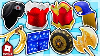 How To Get All 8 Items In Wonder Woman Event 2020 Completing All Missions Roblox Youtube - roblox wiki events