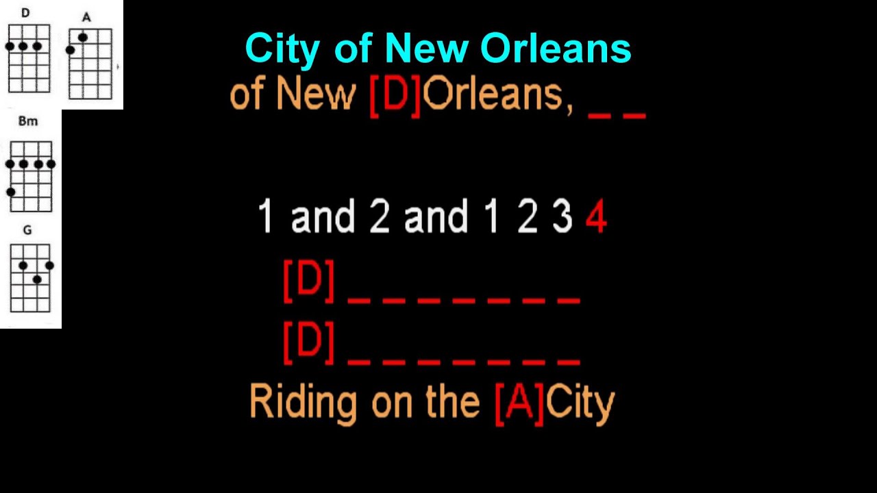 City Of New Orleans Ukulele play along. YouTube