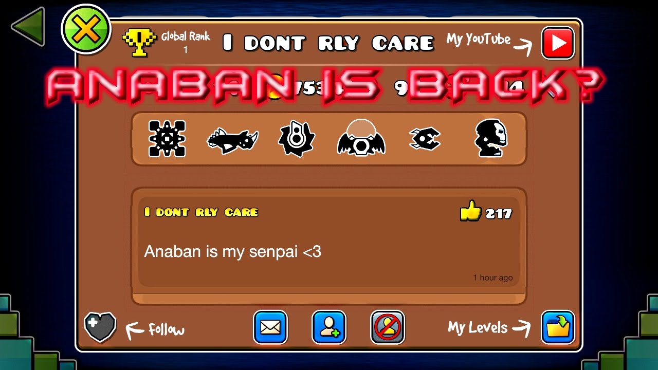Anaban Is Back....... Geometry Dash Hacker! MICHIGUN, VIPRIN AND ...