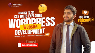 lec 09 | CSS Units px, %, em, rem, vh, vw and auto Explained | WordPress Website Development (2025)